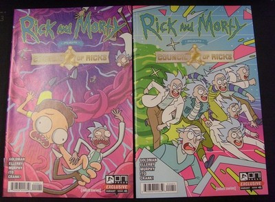 RICK AND MORTY COUNCIL OF RICKS 1 D E ONI EXCLUSIVE VARIANT COMIC LOT 2020 NM