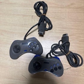 SEGA Saturn Console Gray Bundle 2 Controllers 2 Games Tested Working Japan