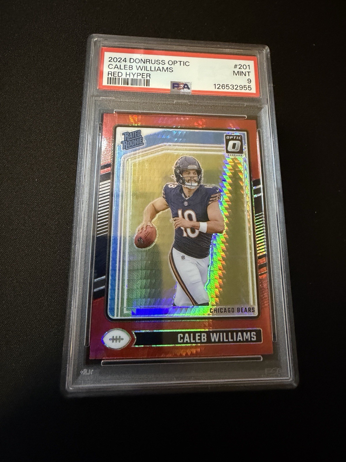 2024 Panini Donruss Optic - Rated Rookie Caleb Williams #201 Red Hyper Prizm
