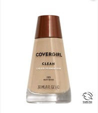 Covergirl Clean Liquid Foundation 125 Buff Beige Discontinued Original Formula