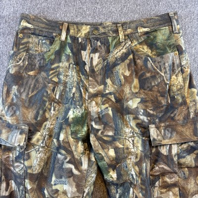 #ad Cabelas Pants Mens 36 Reg Brown Advantage Timber Camo Soft Suede Lined Hunting $11.40