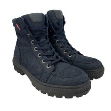 Botas Levis Para Hombre Talla 7 Azul Denim Combate Con Cordones Tobillo Informales Suela Resistente