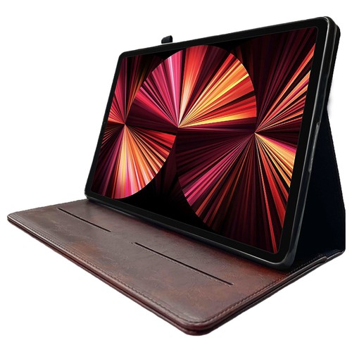 Premium Leder Schutzhülle Apple iPad Pro 12.9" 2022 6.Gen Tablet Tasche Cover - Picture 11 of 14
