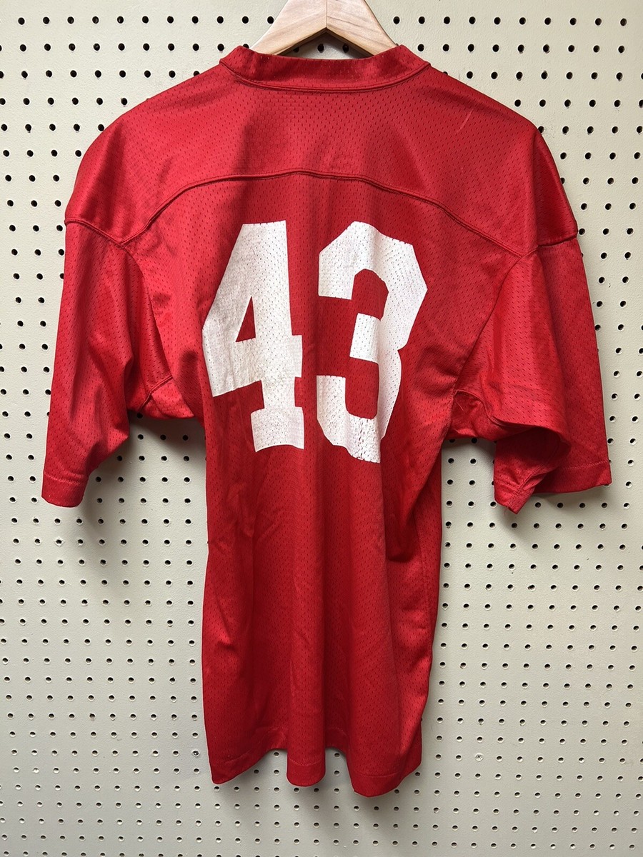 champion 　vintage football t-shirt VINTAGE Champion Football Jersey Medium Red #43 USA Made