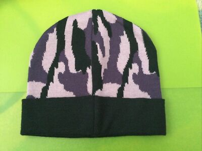 Roberto Cavalli Camouflage Knit Beanie in Purple and Pink | eBay display picture 1