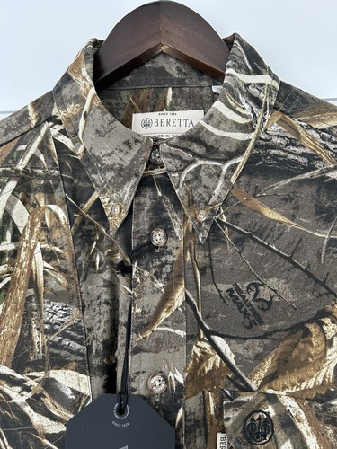 Beretta Camo Shirt L Vented Right Hand Shooting Hunting ShortSleeve Tactical cap - Picture 8 of 24