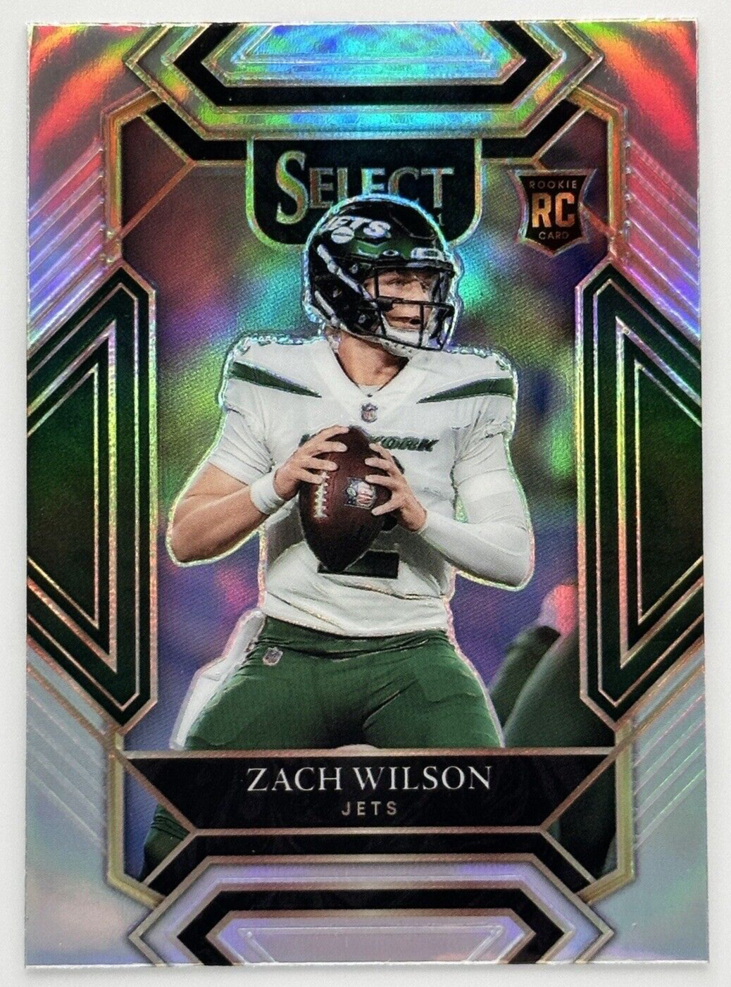 2021 Panini Select Zach Wilson Club Level RC Silver Prizm Holo #244 SP Jets