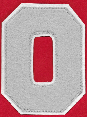 PATCH VINTAGE LETTERMAN GREY OHIO STATE UNIVERSITY OSU LETTER O FELT 6.75" TALL