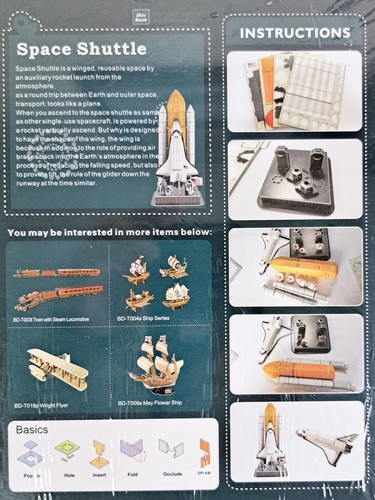 Buildream 3D Puzzle NASA Space Shuttle 87 pcs - Educational - Picture 9 of 9