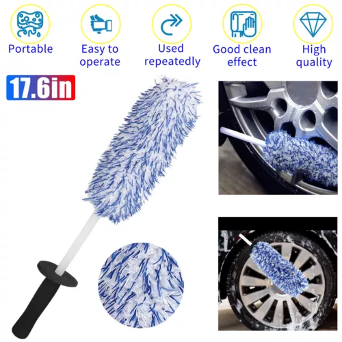 17in Car Wheel Brush Rims Tire Seat Engine Wash Cleaning Auto Detailing Tool - Picture 1 of 6