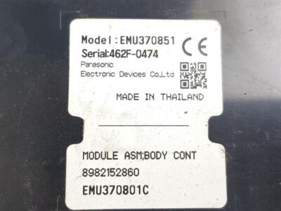 Isuzu DMAX 2.5 Diesel BCM Body Control Module 8982152860 for