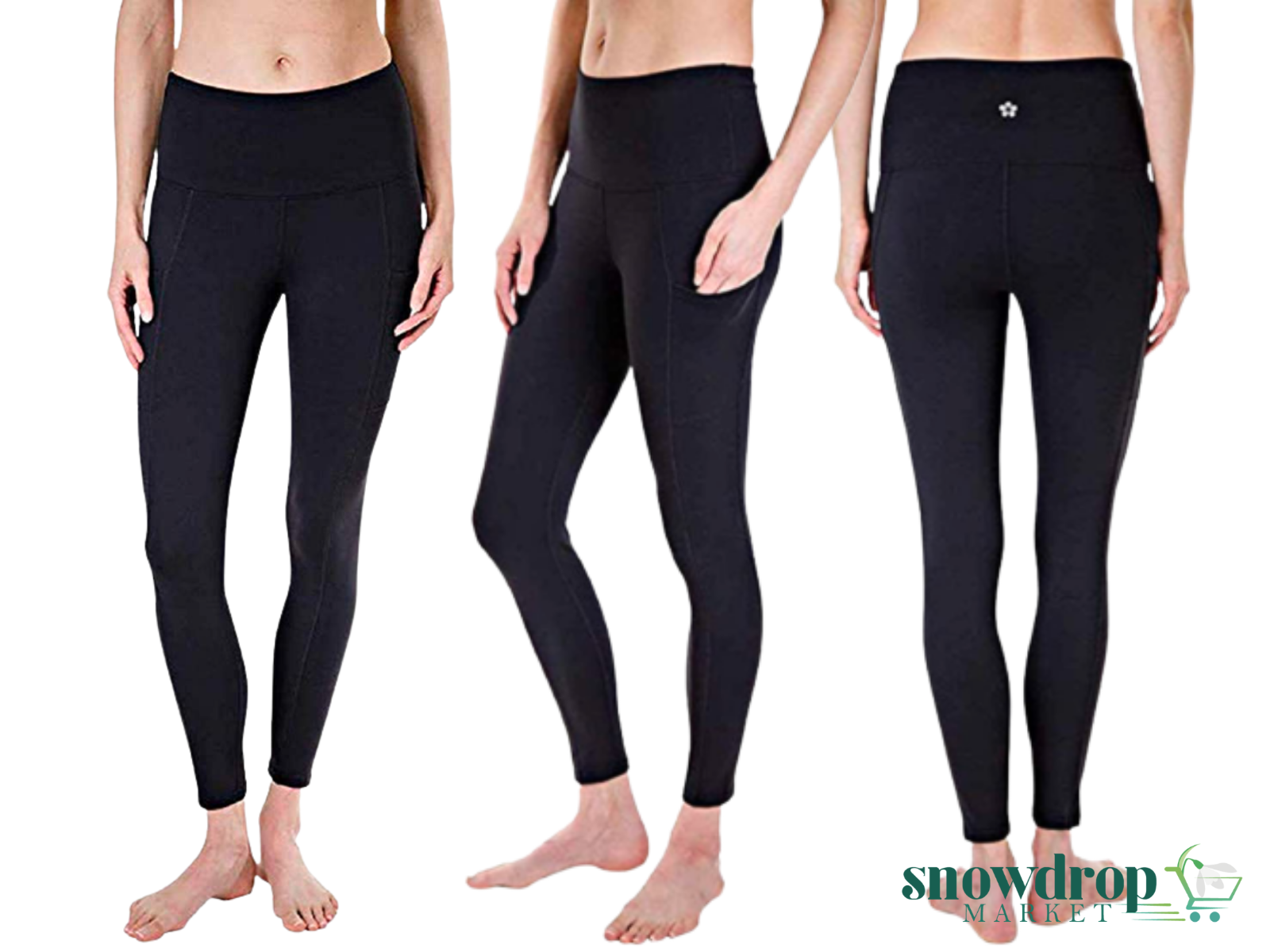 Tuff Athletics Womens High Waisted Legging with Pockets Black Size US S