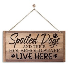 Funny Home Decor, Dog Sign Decor, Decorative Wall Plaque, Wood Wall Art Sign,...
