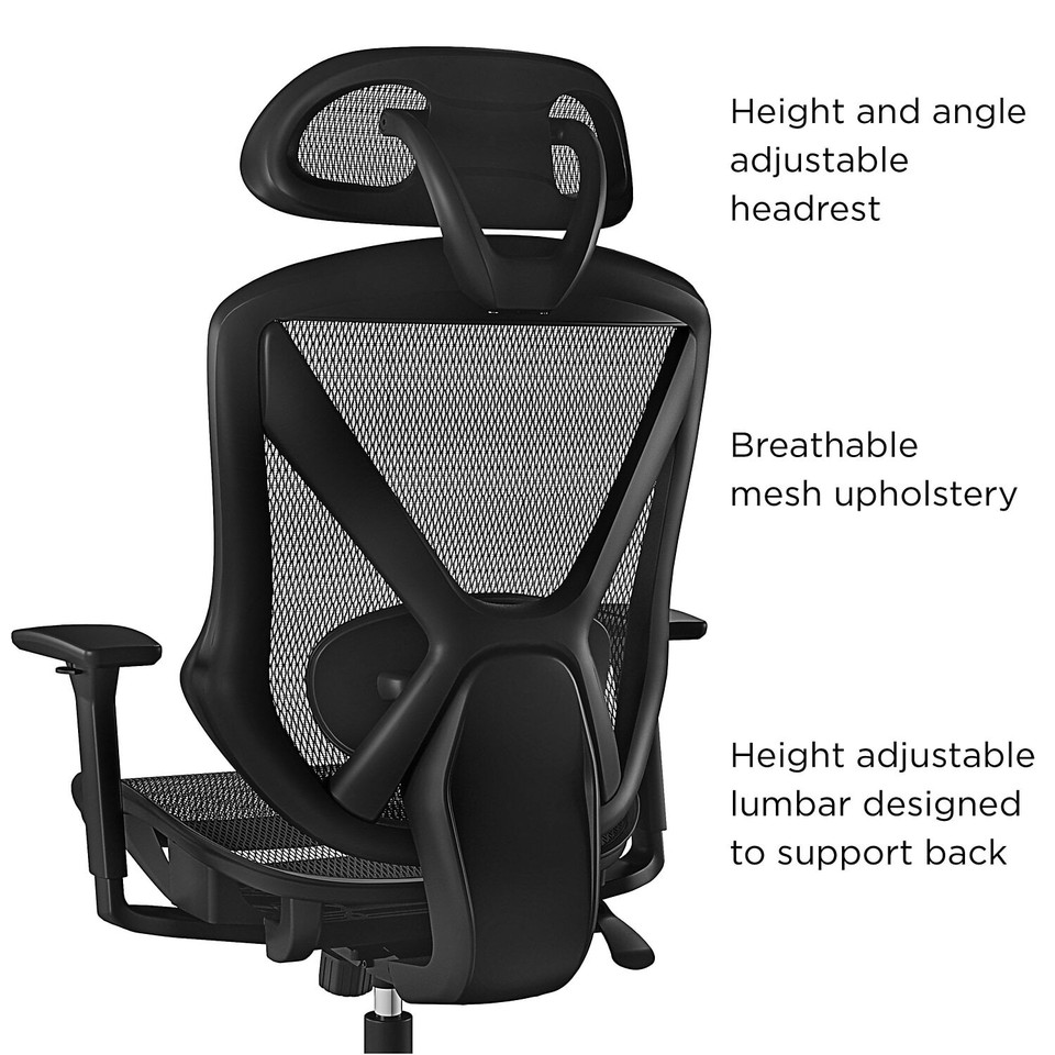 Union & Scale FlexFit Dexley Mesh Task Chair Black 2/Pack UN56946VCCVS