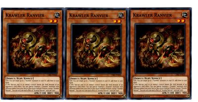 Yugioh - 3X Krawler Ranvier - Common - 1st Edition - CIBR-EN020 - Near ...