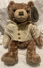 FAO Schwarz Authentic Teddy Bear With Sweater Plush Stuffed Animal With Tag
