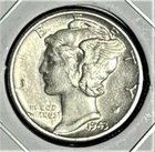 1943 S Mercury Dime  90% Silver XF Extra Fine to AU