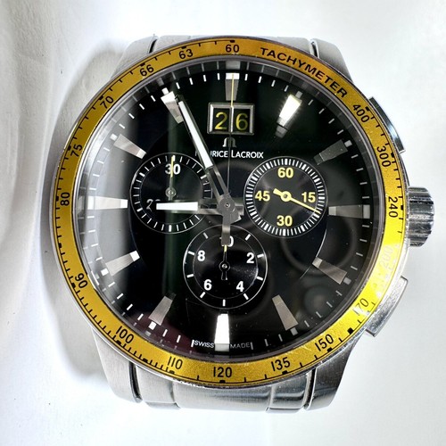 Maurice Lacroix Miros Sport Chronograph Watch MI1098 Yellow Black! (WMP012206) - Picture 10 of 10