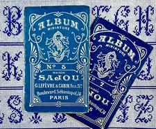 DUO OF OLD LEAFLETS "Sajou embroidery drawings n°5 and 7" late 19th century