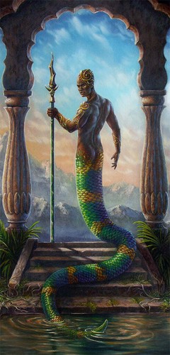 Serpiente Africana Naga Arte Fantasía Estampado Hogar Decoración Obras de Arte Ilustración - Imagen 2 de 3