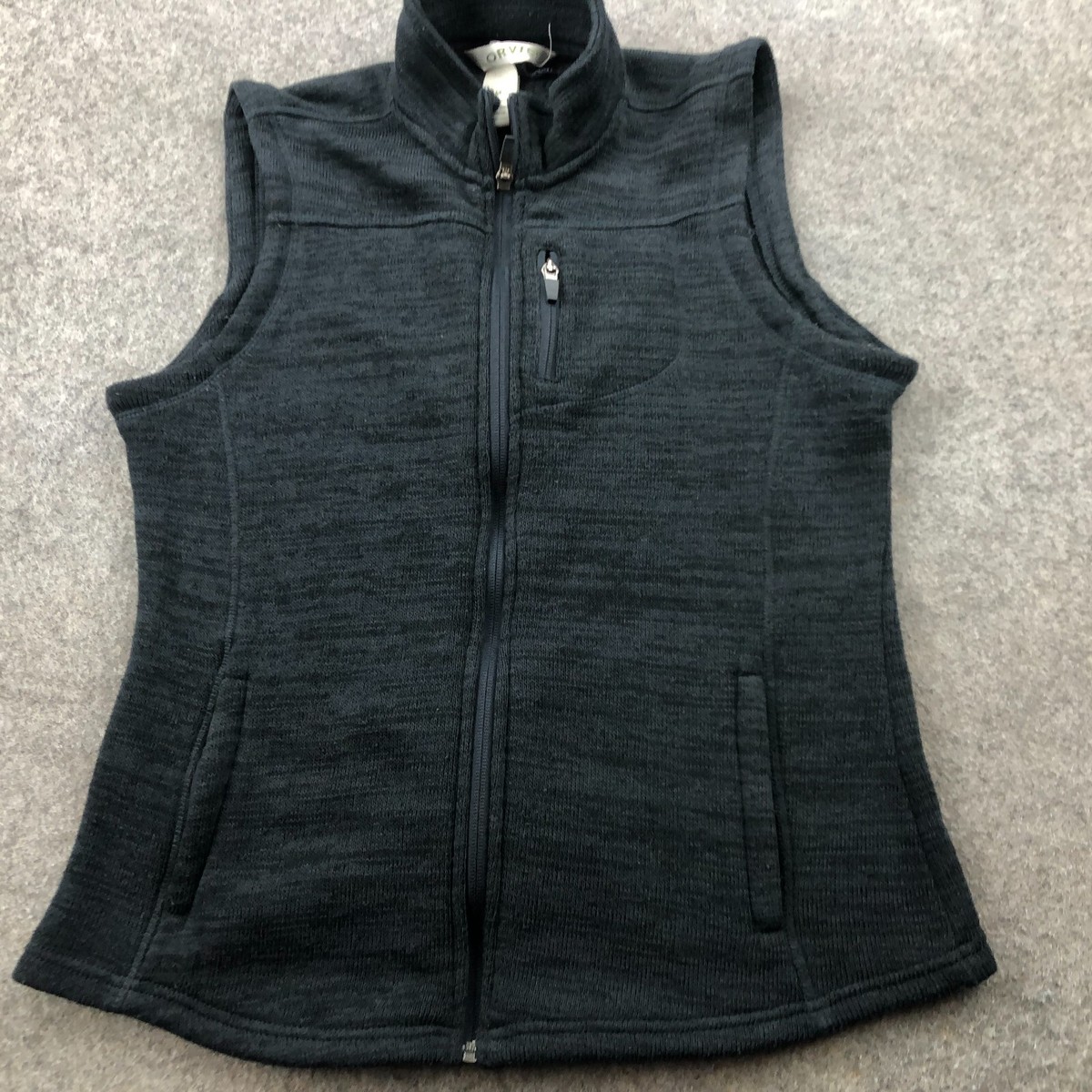Y Orvis Vest Womens Medium Blue Fleece Casual Hiking Passport Travel