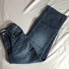 Boys Kids Lee Dungarees 7 Slim Blue Jeans Bootcut Snap Adjustable Waist