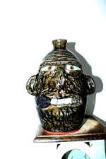 brian wilson  (CHUNKY)   face jug, pottery, folk art 11'' tall x 9'' wide