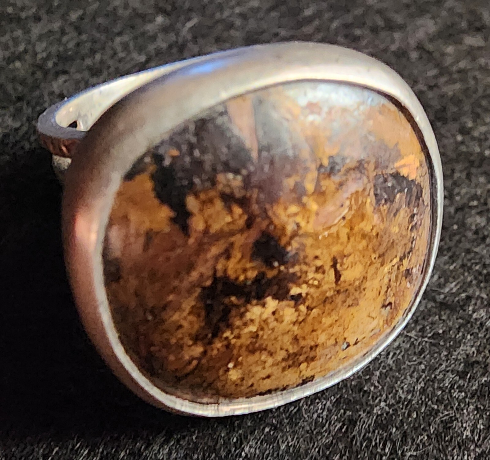 SILPADA Sterling Silver Bronzite Stone Ring Size … - image 1