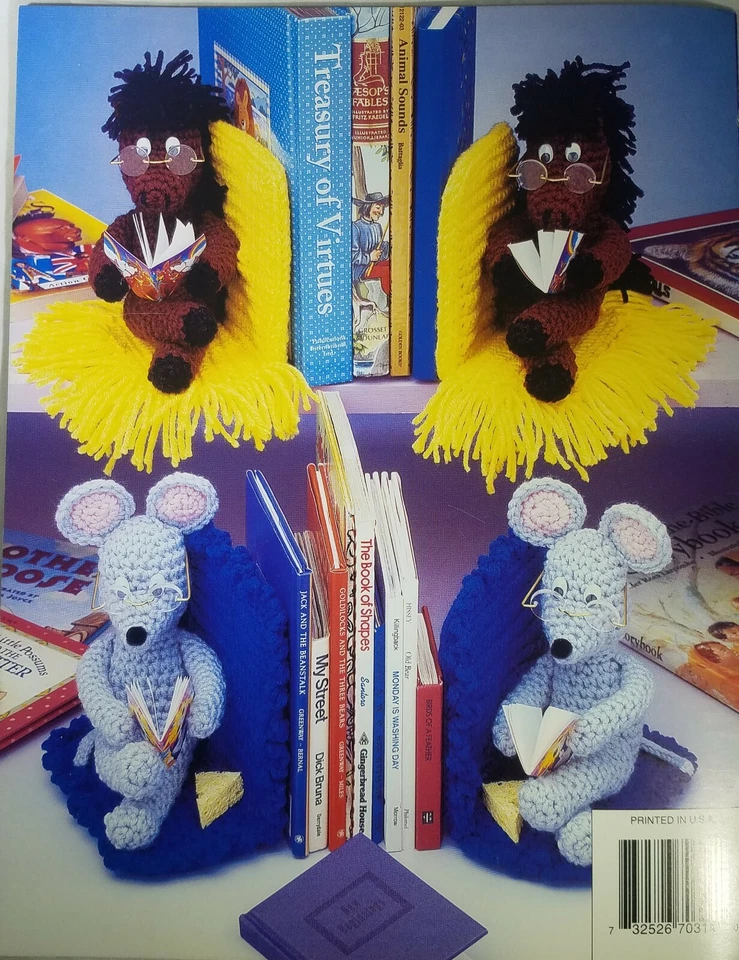 Crochet BOOKEND BUDDIES- Designed by Cynthia Harris - Annie's Attic #870314 - Image 2 of 2