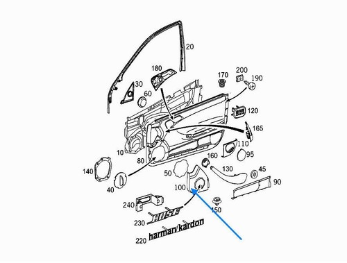 Genuine Mercedes CL203 C Class Sportcoupe Door Speaker Cover Black - FRONT LEFT - Picture 2 of 2