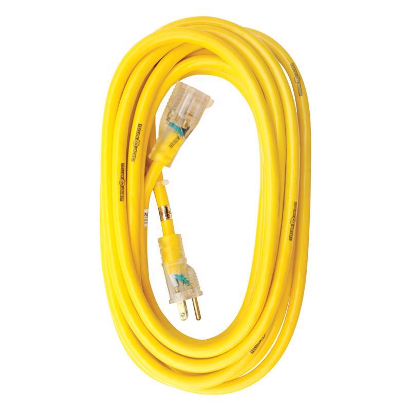 Yellow Jacket 2883AC 15A 125V PVC Yellow Commercial Extension Cord 25 ft.