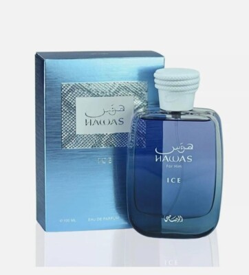 Rasasi Hawas Ice for Men Eau de Parfum Spray 3.4 Oz / 100 ml