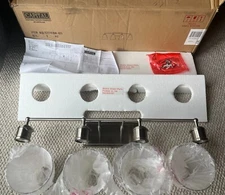 NEW Capital Lighting 33" W Bathroom Vanity Light, Clear Glass Shade 121741BN-431