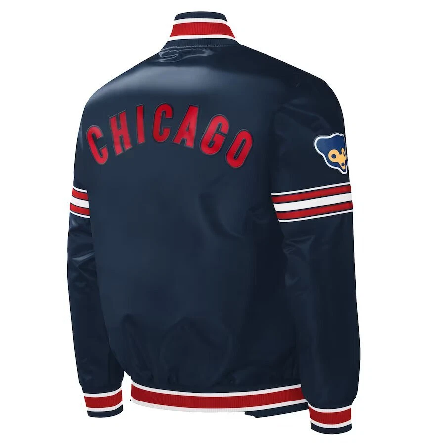 Chicago Cubss Navy Blue Baseball Jacket  (Not Satin, Not Leather)