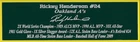 Rickey Henderson Nameplate Oakland A's  Autograph Photo Baseball Bat Jersey