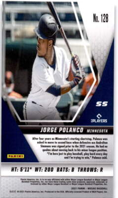 2021 Panini Mosaic #128 Jorge Polanco | eBay