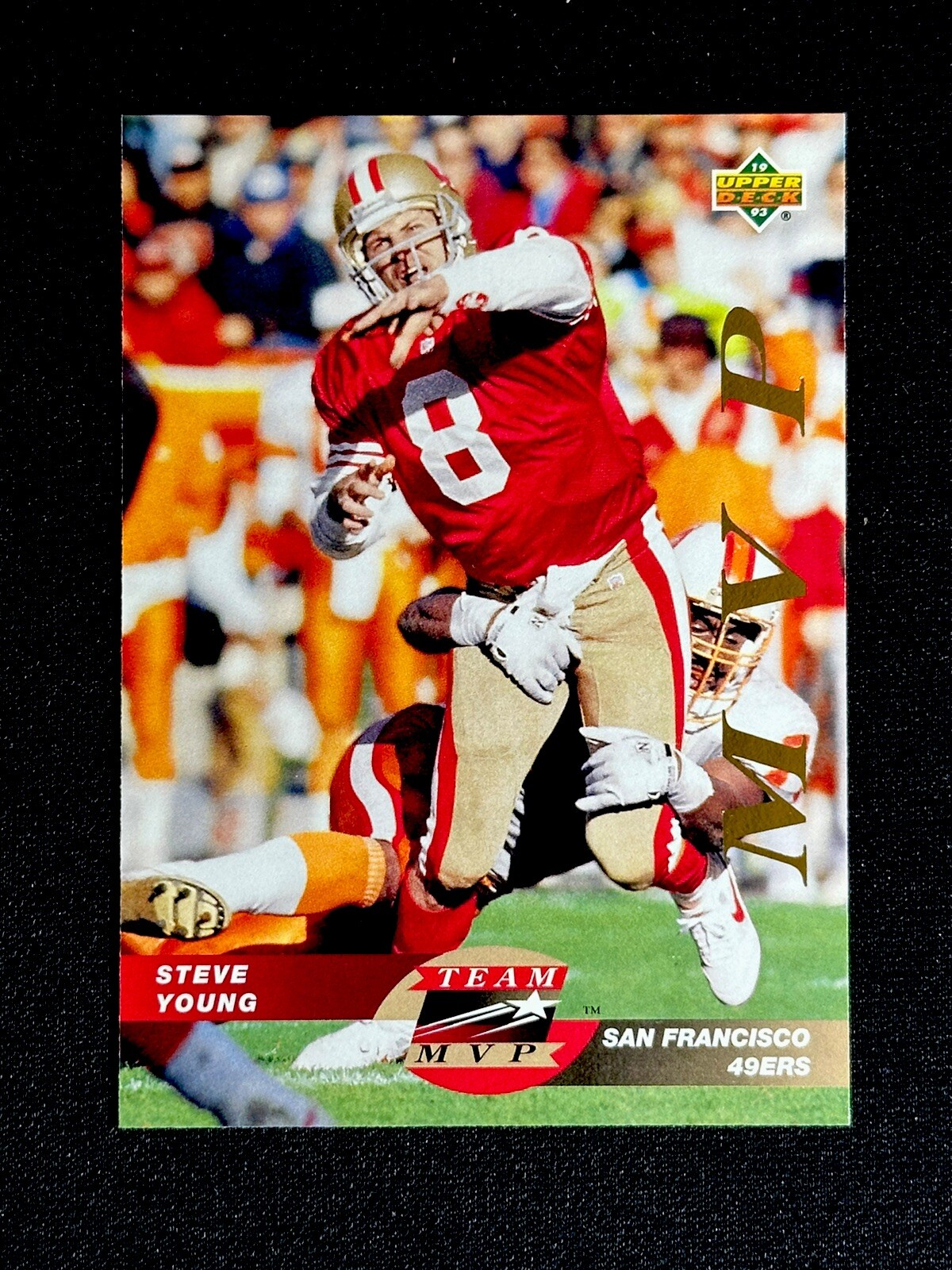 1993 Upper Deck Steve Young TM15 Team MVP Football Card San Francisco 49ers HOF