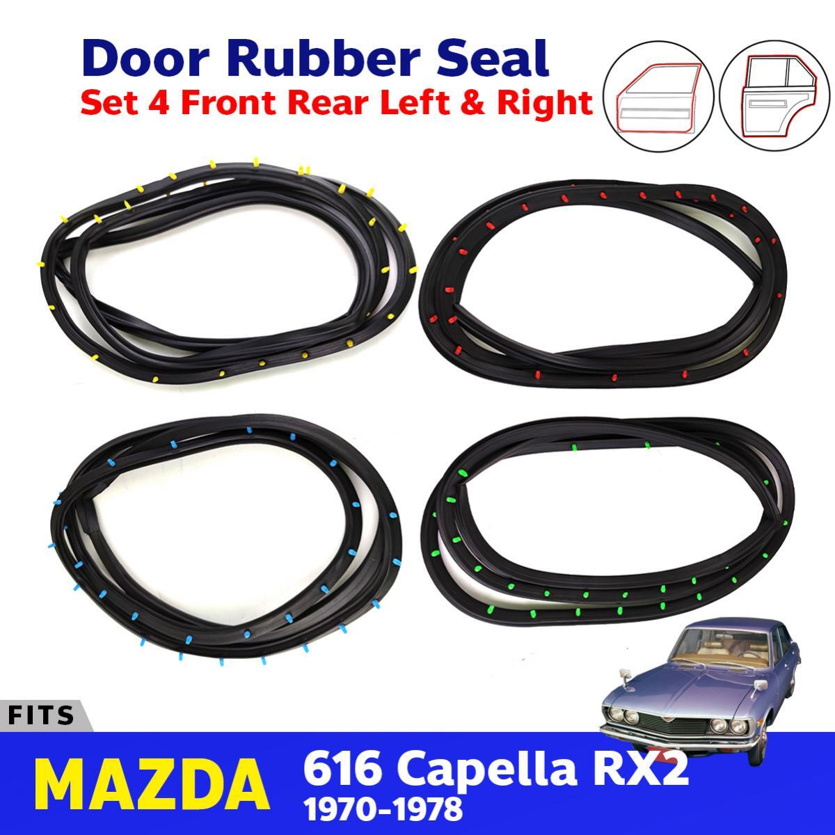 Door Weatherstrip Rubber Seal Set 4 Fits Mazda 616 618 Capella RX2