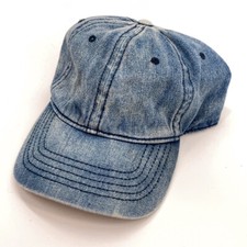 Jean Denim Baseball Cap With Buckle Back