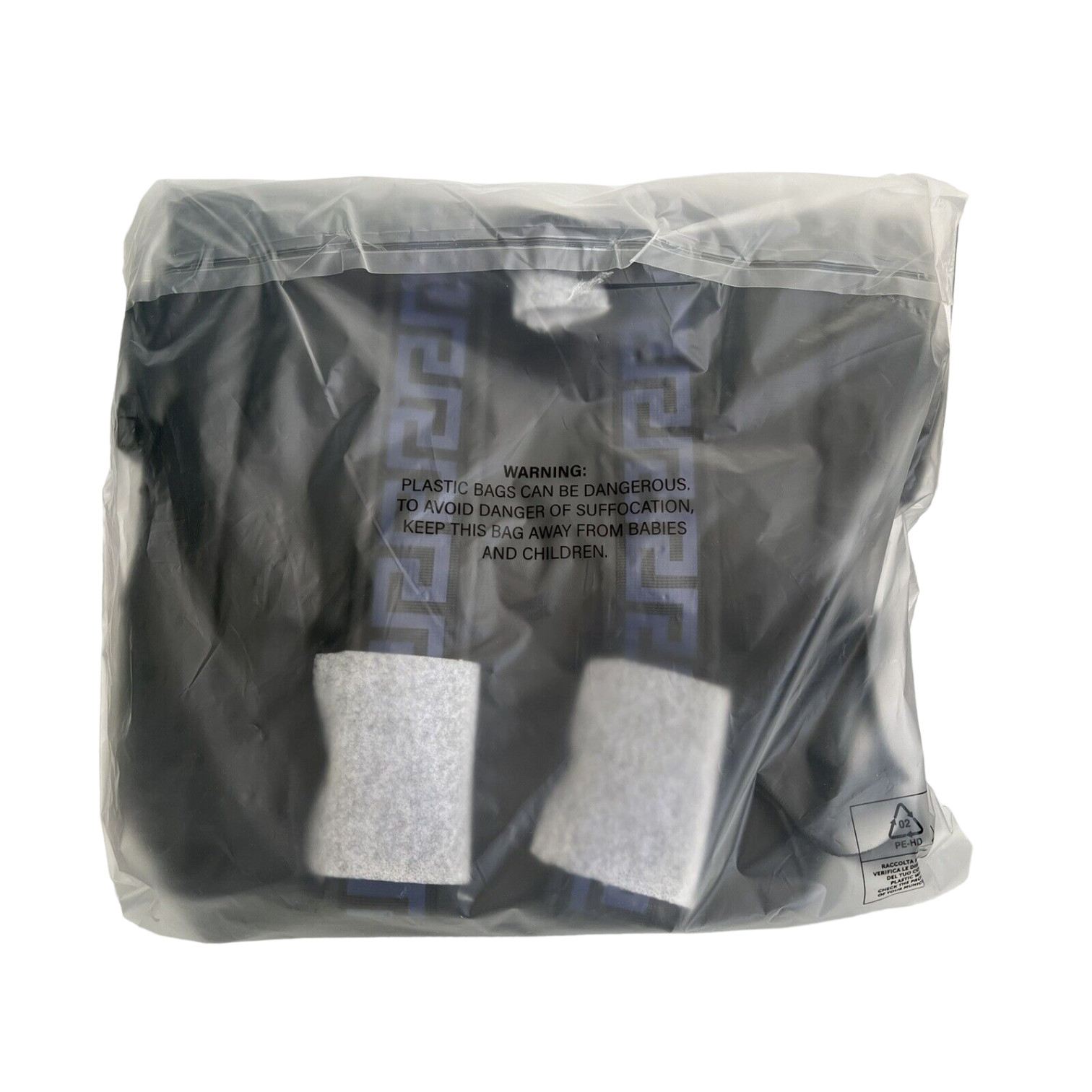 VERSACE Parfums Backpack Black Blue Travel Carryon Item 14" x 18" x 4" - New