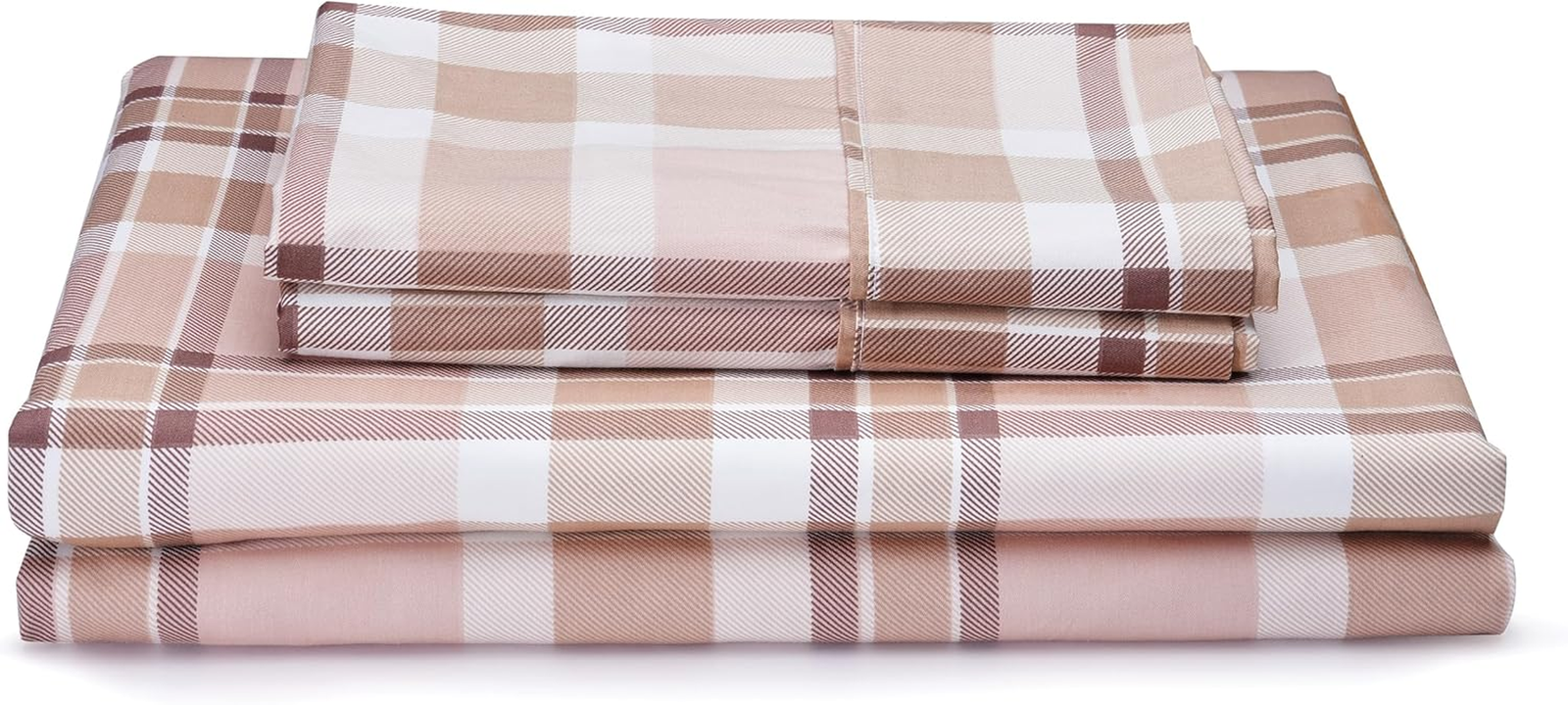 100% Cotton Sheets for Queen Size Bed - Crispy Cooling Percale Sheets - Breathab