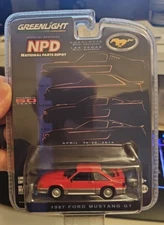 Greenlight NPD exclusive 50th Anniversary Edition 1987 Ford Mustang GT red #21