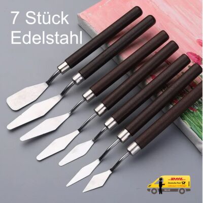 7 Edelstahl Maler Set Spachtelset Malspachtel Spachtel Acrylmalerei Malmesser