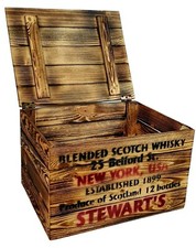 Holzkiste Koffer Geschenkkiste Holz Vintage Weinregal Geflammt Obstkiste 