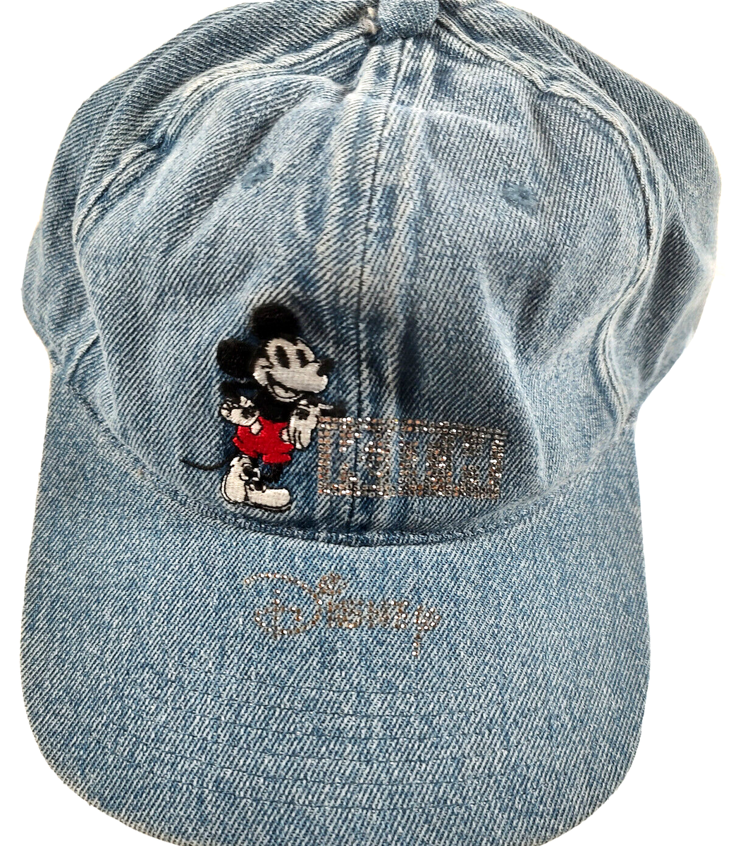 Kith x Disney MICKEY MOUSE Denim Hat Bedazzled Cap Strapback FW19
