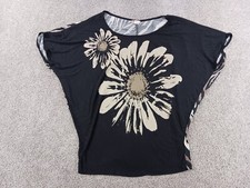 Express You Womens Short Sleeve Shirt 2X Blac...
