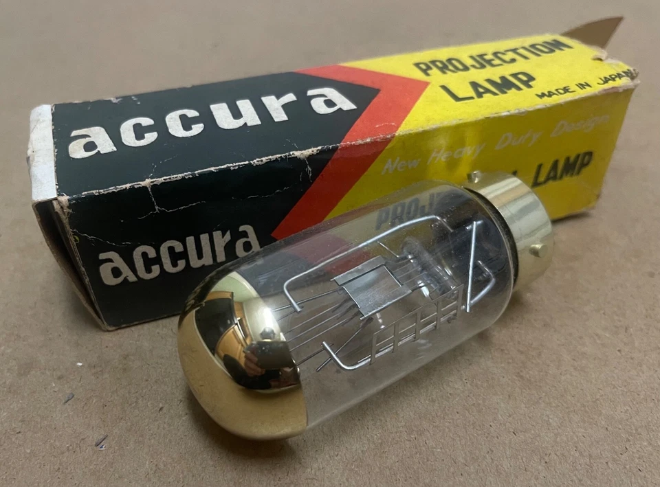 NUEVO VINTAGE Lámpara de Proyección Accura Bombilla 120V 500W Hecho en Japón EN CAJA Foto 2 de 4