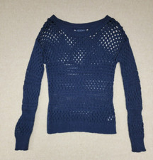 AMERICAN EAGLE Woman's Jr's SMALL Open Knit Sweater Pullover Long Sleeve