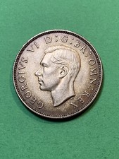 1943 Great Britain  Silver 2 Shillings Florin With Gorgeous Toning ( A1385)