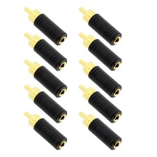 1/8" 3.5mm Microphone AUX Speaker Audio Out Adapter for CCTV DVR  NVR 10 PCS 